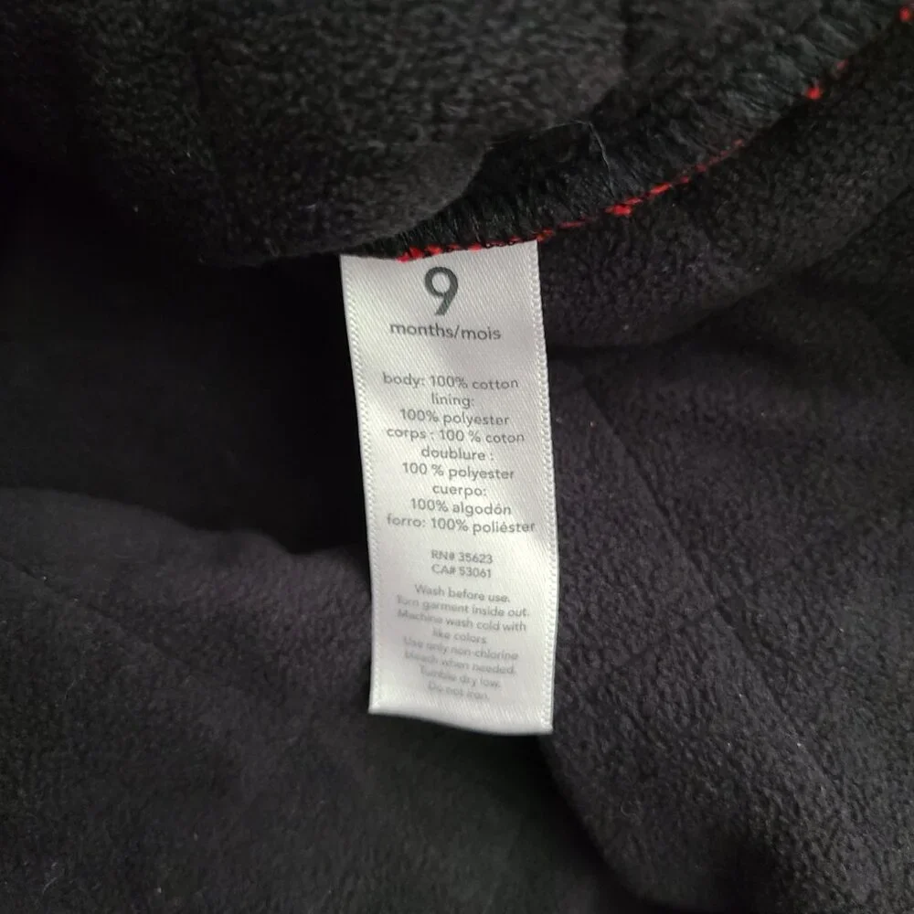 Carter’s Baby Boy Fleece-Lined Buffalo Plaid Shirt Size 9M